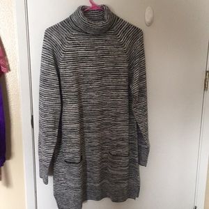 Striped turtle neck sweater dress!
